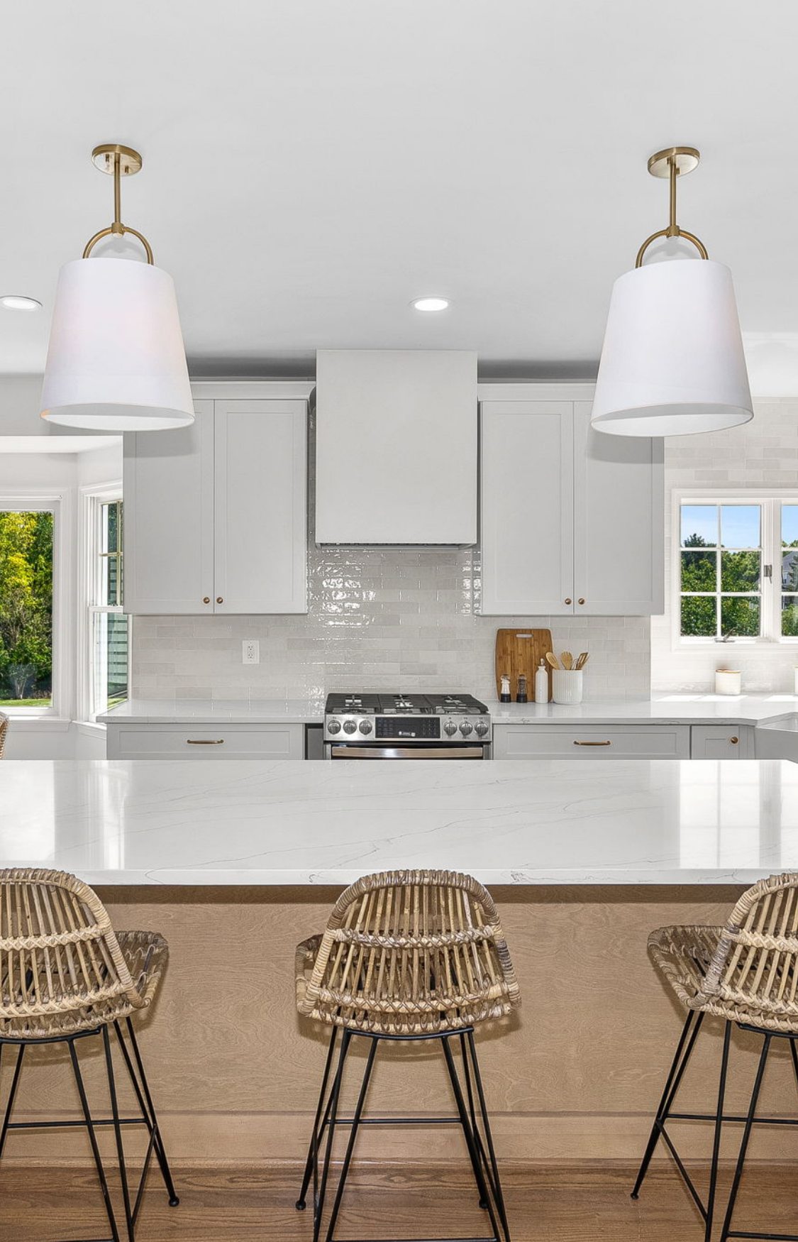 Newly renovated home exterior after complete remodel